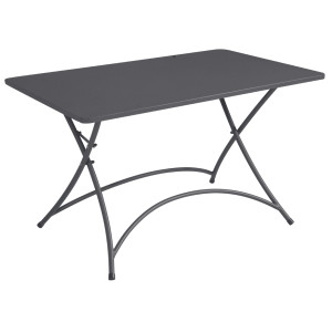 Set Tavolo Orta + 4 Sedie Orta - Ferro Antracite - Pieg. Moia