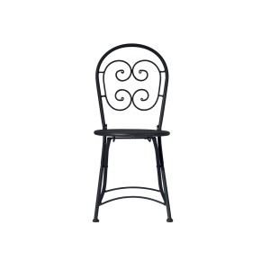 Zoom Set Tavolo Orta + 4 Sedie Orta - Ferro Antracite - Pieg. Moia