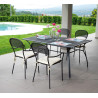 Set Tavolo Orta + 4 Sedie Intra MOIA grigio antracite