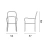 Set Tavolo Orta + 4 Sedie Intra MOIA grigio antracite