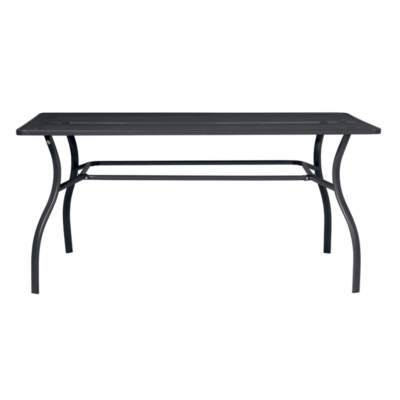 Set Tavolo Ameno + 4 Sedie Orta - Ferro Antracite - Pieg. Moia