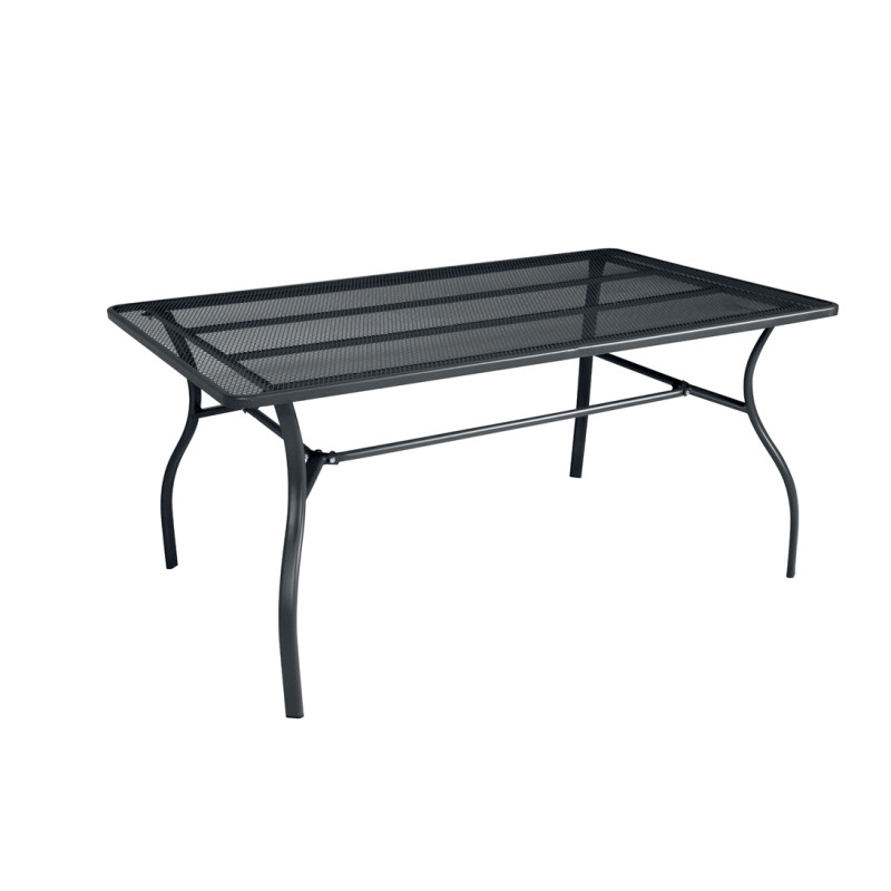 Set Tavolo Ameno + 4 Sedie Orta - Ferro Antracite - Pieg. Moia