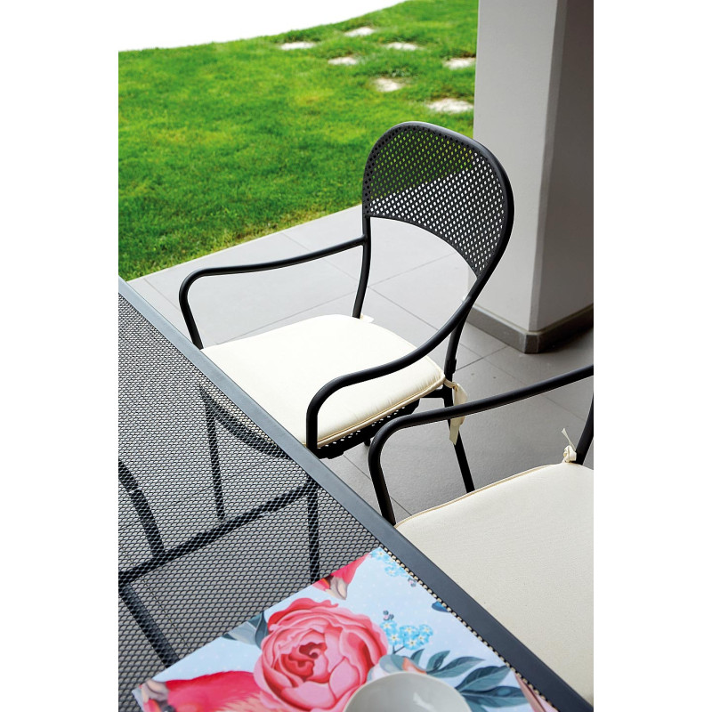 Set Tavolo Ameno + 4 Sedie Intra MOIA grigio antracite