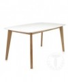Tavolo Kyra con piano in MDF laccato - bianco