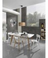 Tavolo Kyra con piano in MDF laccato - bianco