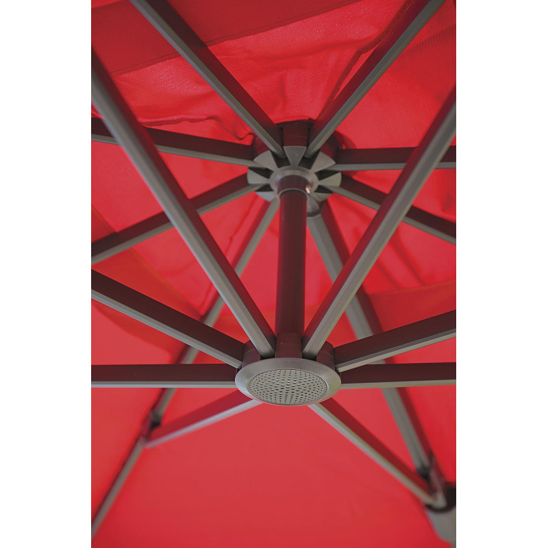 Ombrellone Firenze 3x3 palo laterale antracite Made in Italy Moia