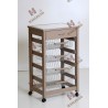 Carrello portafrutta Vesuvio con cassetto senza base