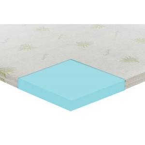 Topper correttore memory foam alto 7cm - rivestimento all’aloe vera