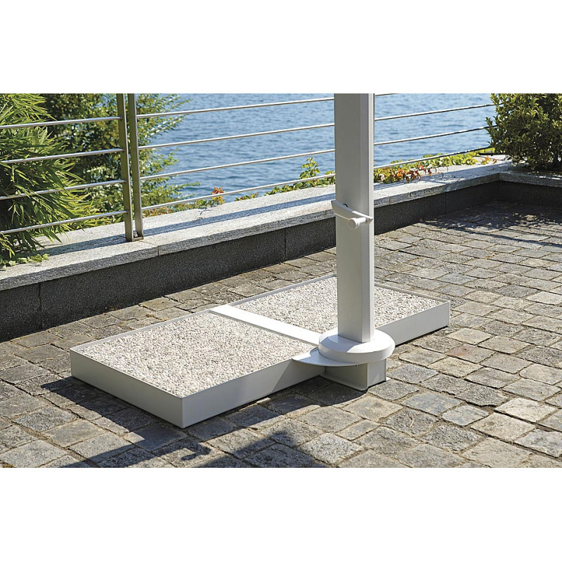 Ombrellone Firenze 3x3 palo laterale bianco Made in Italy Moia