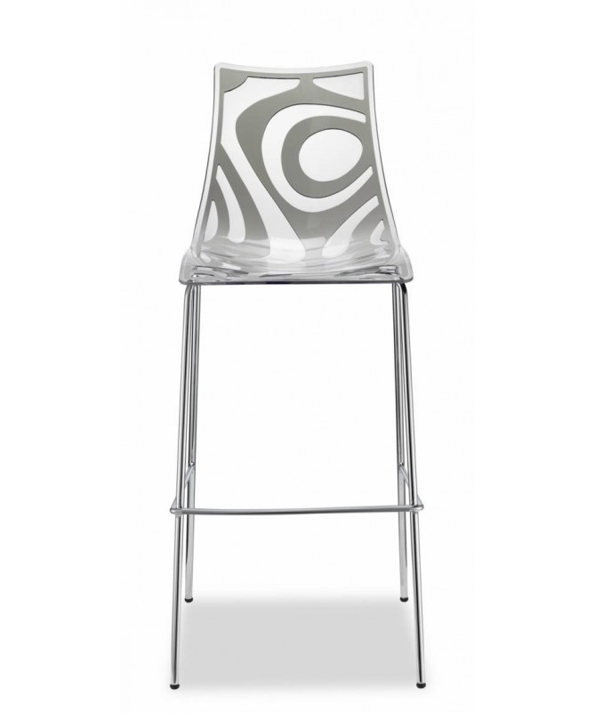 Set da 2 sgabelli Wave 80 cm set da 2 in tecnopolimero stampato Rosso MADE IN ITALY SCAB DESIGN