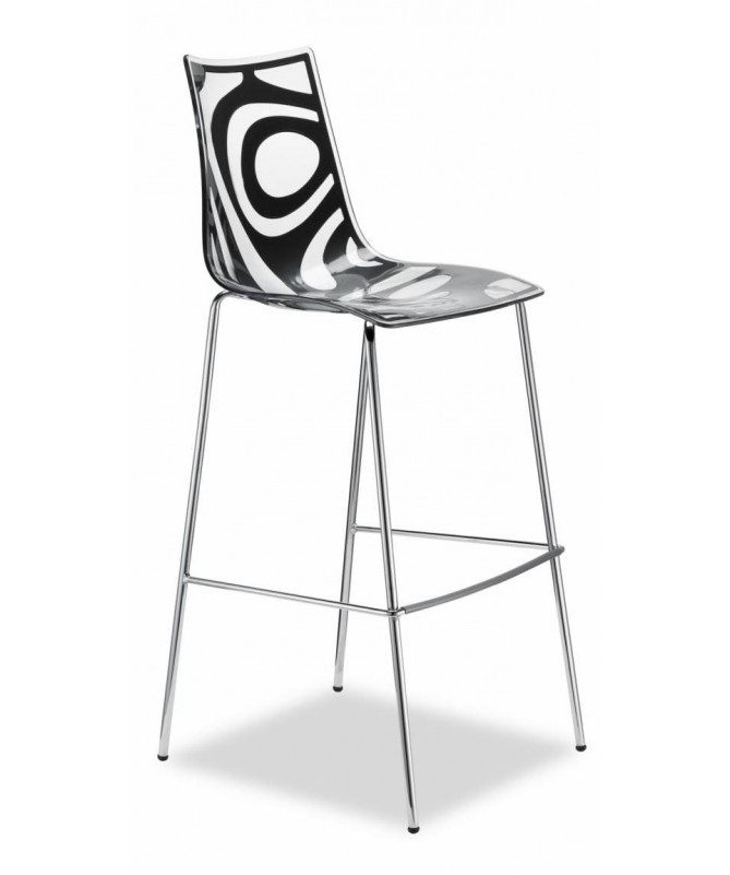Set da 2 sgabelli Wave 80 cm set da 2 in tecnopolimero stampato Rosso MADE IN ITALY SCAB DESIGN