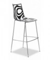 Set da 2 sgabelli Wave 80 cm set da 2 in tecnopolimero stampato Rosso MADE IN ITALY SCAB DESIGN