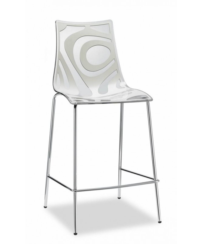 Set da 2 sgabelli Wave 80 cm set da 2 in tecnopolimero stampato Rosso MADE IN ITALY SCAB DESIGN