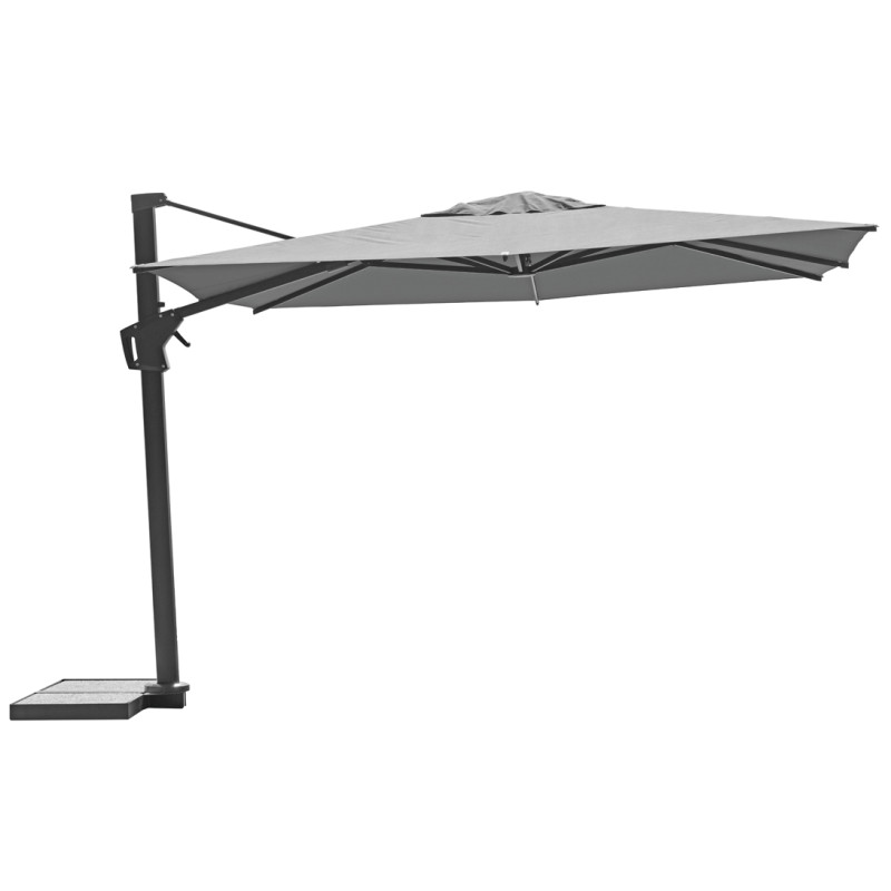 Ombrellone Firenze 3x4 palo laterale antracite Made in Italy Moia