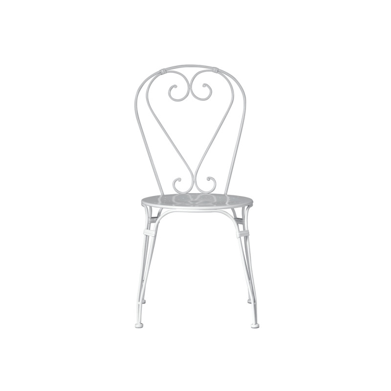 Set Tavolo Sirmione + 2 Sedie Sirmione MOIA impilabili in ferro avorio