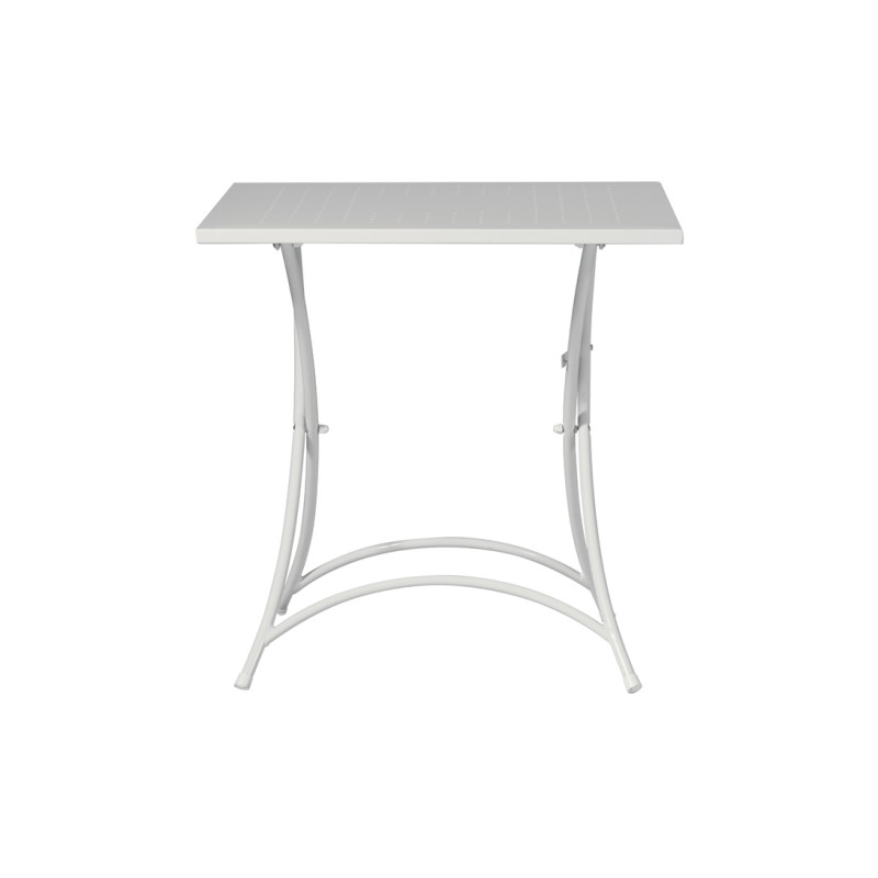 Set Tavolo Sirmione + 2 Sedie Sirmione MOIA impilabili in ferro avorio