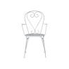 Set Tavolo Sirmione + 2 Poltrone MOIA con braccioli Sirmione impilabili in ferro avorio