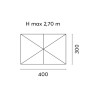 Ombrellone Firenze 3x4 palo laterale antracite Made in Italy Moia
