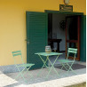Set Tavolo Bistro' + 4 Sedie Bistro' In Ferro Verde Moia