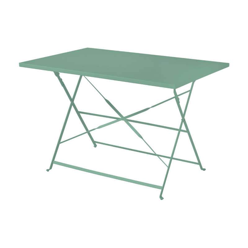 Set Tavolo Bistro' + 4 Sedie Bistro' In Ferro Verde Moia
