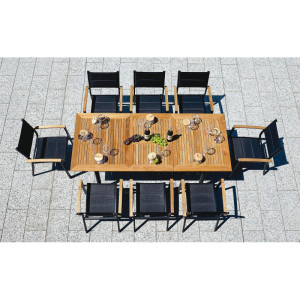 Set Tavolo Fuerteventura + 6 Sedie Tenerife MOIA grigio antracite
