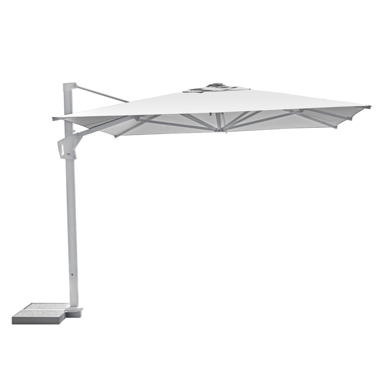 Ombrellone Firenze 3x4 palo laterale bianco Made in Italy Moia