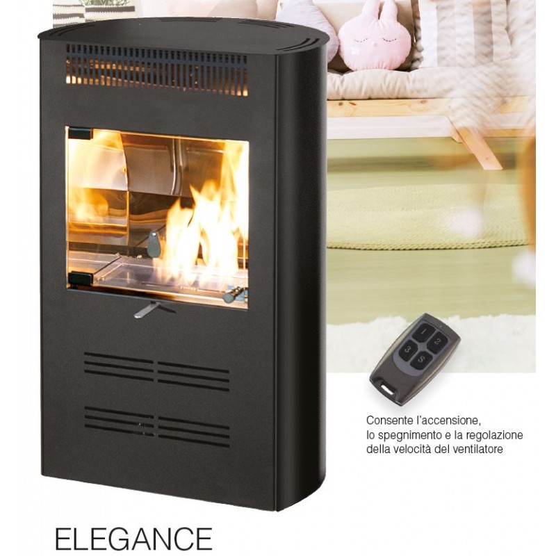 ELEGANCE(biostufa ventilata) NERO,biostufa