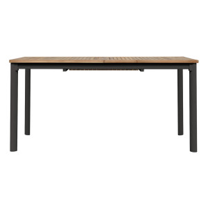 Set Tavolo Fuerteventura + 6 Poltrone Milano In Alluminio Grigio Antracite Con Corda Sintetica Color Paglia Moia