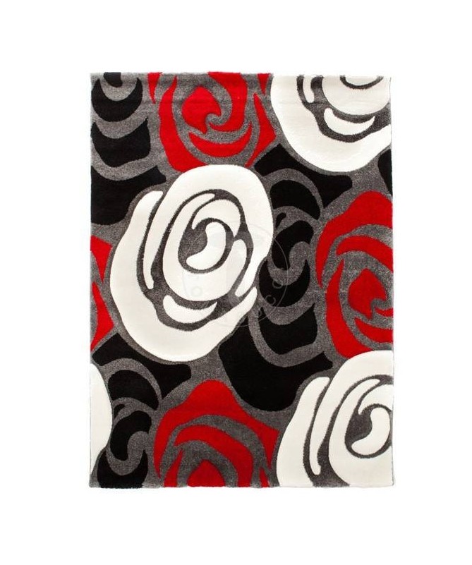 Tappeto con rose - rosso