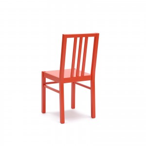 Mina, set da due sedie in legno laccato color pesca
