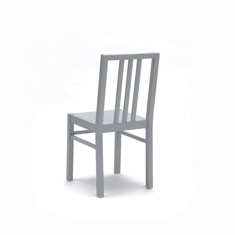 Mina, set da 2 sedie in legno laccato grigio chiaro