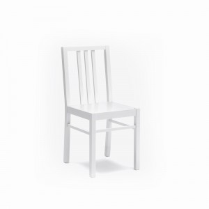 Mina, set da due sedie in legno laccato bianco