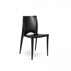 Denise-set da quattro sedie in poliprene-colore nero
