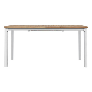 Set Tavolo Fuerteventura + 6 Sedie Contract bianco con corda sintetica grigia Moia