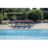 Set Tavolo San Vincenzo + 4 Sedie Pola Alluminio Antracite Text Nero Moia