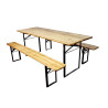 Set birreria Moia B3 tavolo 200x70 cm 2 panche abete robusto