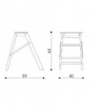 SCALETTA PIEGHEVOLE IN LEGNO JOLLY 3 GRADINI VALDOMO MADE IN ITALY