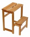 SCALETTA SGABELLONE STEP 2 GRADINI 100% FSC NATURALE VALDOMO MADE IN ITALY