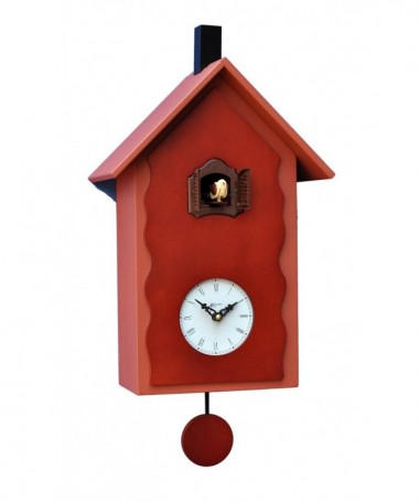 Zoom Orologio con cucù con cassa laccata e pannello betulla Made in Italy