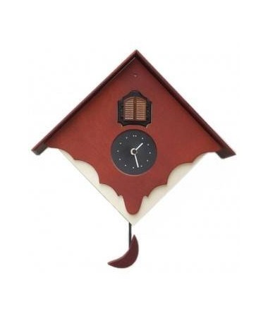 Zoom Orologio con cucù Chalet con cassa panna e frontale Made in Italy