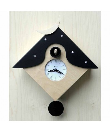 Orologio con cucù Otranto con cassa in betulla e tetto Made in Italy