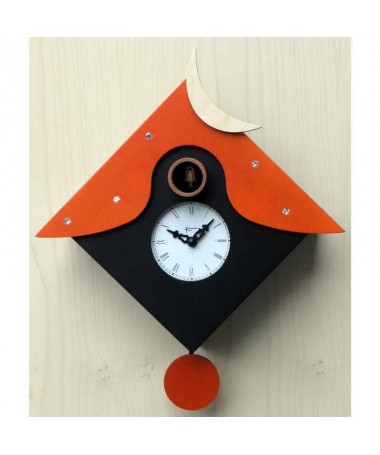 Zoom Orologio con cucù Otranto con cassa in betulla e tetto Made in Italy