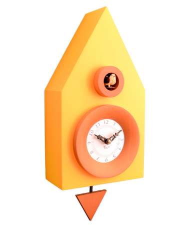 Orologio con cucù Dark in mdf laccato Made in Italy