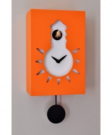 Zoom Orologio con cucù Night & Day in mdf laccato con quadrante fosforescente Made in Italy