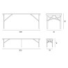 Set birreria Moia B3 tavolo 200x70 cm 2 panche abete robusto