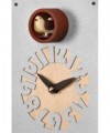 Orologio con cucù Casetta cassa metallo e quadrante betulla Made in Italy