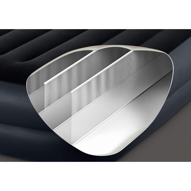 INTEX Materasso materassino gonfiabile letto singolo doppio strato con pompa integrata 99X191X42H cm 405131