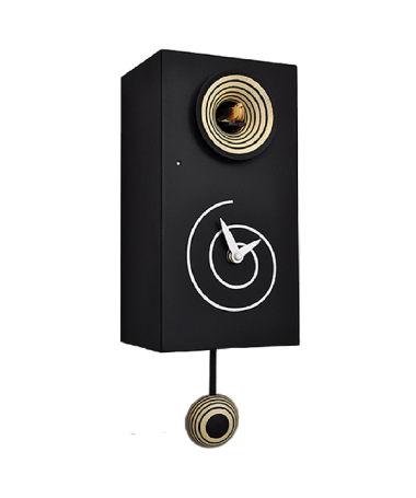 Orologio con cucù Spirale cassa in mdf laccato Made in Italy