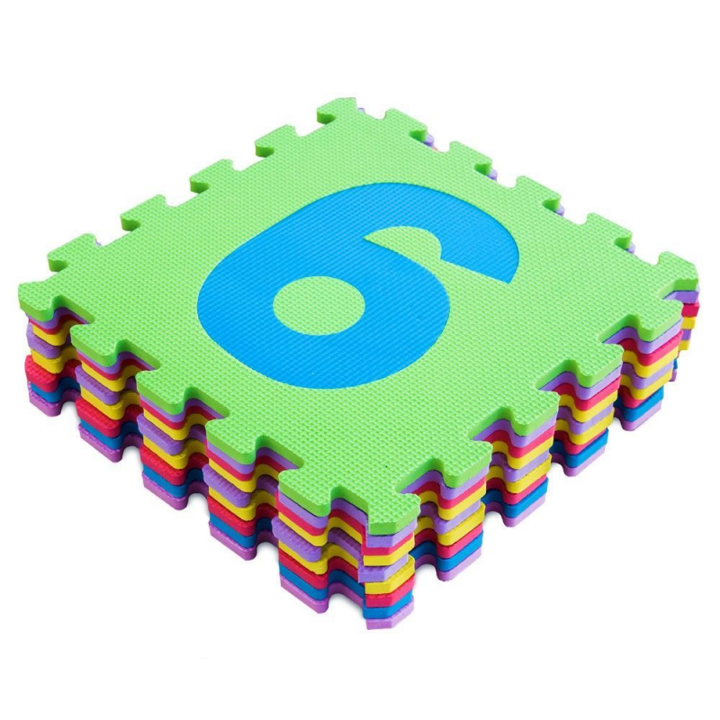 9PZ Tappeto tappetino piastrella puzzle NUMERI 32X32X1 per bambini gioco da interno