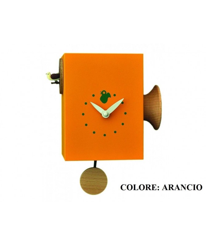 Orologio con cucù Trombettino cassa in mdf laccato Made in Italy
